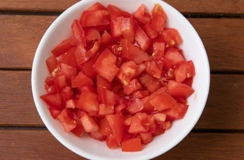 Finely chopped tomatoes for guacamole