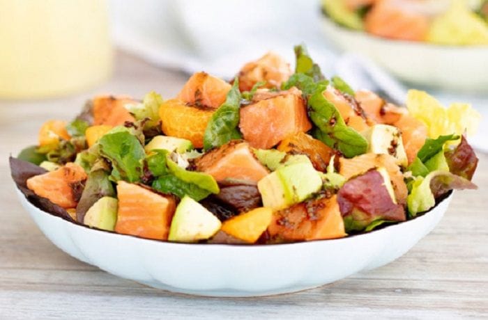 Chilean Salmon and Mandarin Green Salad Recipe