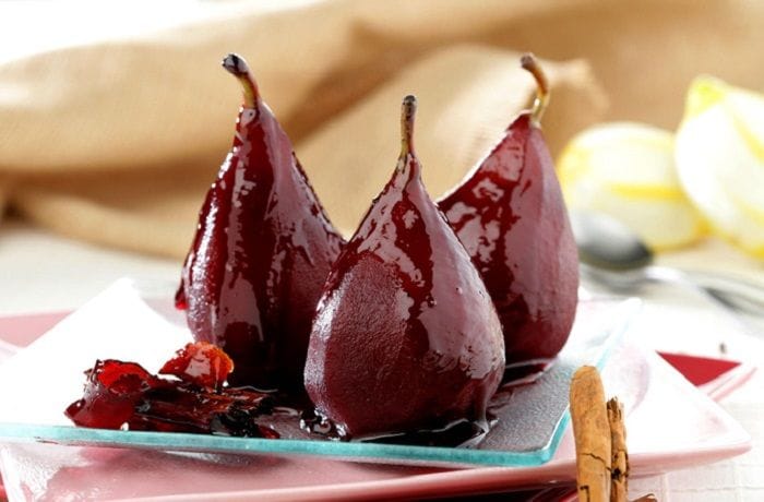 Chilean Red Wine Poached Pears Recipe