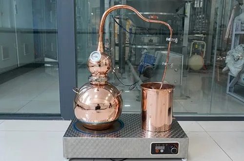 Cupper still A traditional copper alambique used for the slow distillation of the grape spirit.