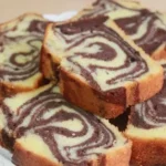 Chilean marble cake (queque marmoleado) freshly baked