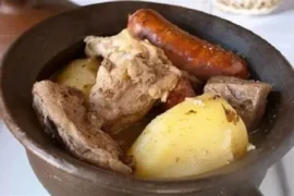 Chilean San Juan smoked pork stew (estofado de San Juan) served hot