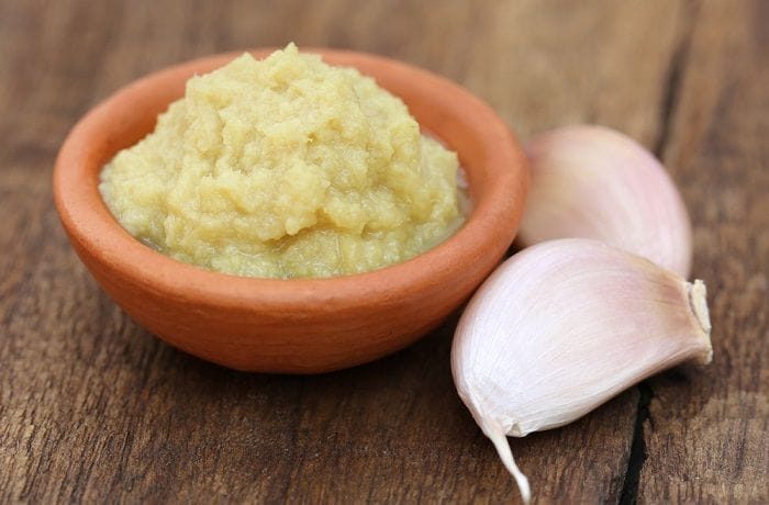 chilote garlic paste mixed with oregano and parsley for marinating bistec de pana