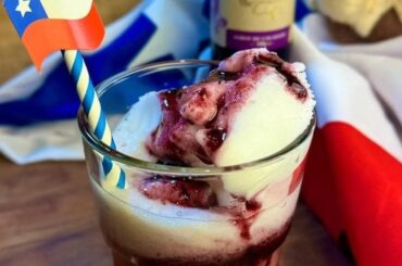 Patagonian calafate syrup, a deep purple sweetener for desserts and cocktails