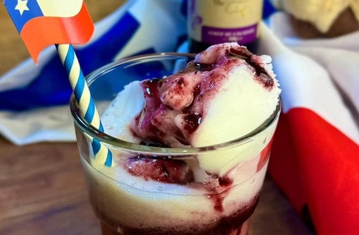 Patagonian calafate syrup, a deep purple sweetener for desserts and cocktails