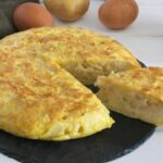 Chilean cauliflower and parsley tortilla served in slices
