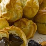 Chilean repollitos, cream puffs filled with chocolate pastry cream