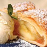 German-style apple strudel from southern Chile, filled with apple, walnuts, and cinnamon
