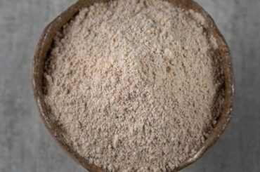 Chilean harina tostada, toasted wheat flour, in a bowl ready to mix into the bread dough