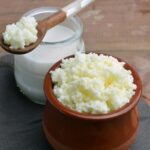 Chilean kefir milk kefir yogurt de pajaritos in a glass jar