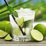 Chilean pisco mojito with mint, Pica lemon, and crushed ice