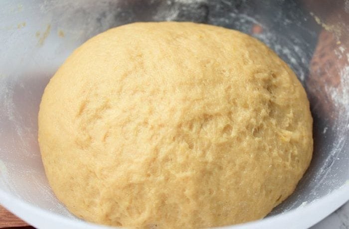 Soft kneaded dough for Chilean conejitos sweet buns