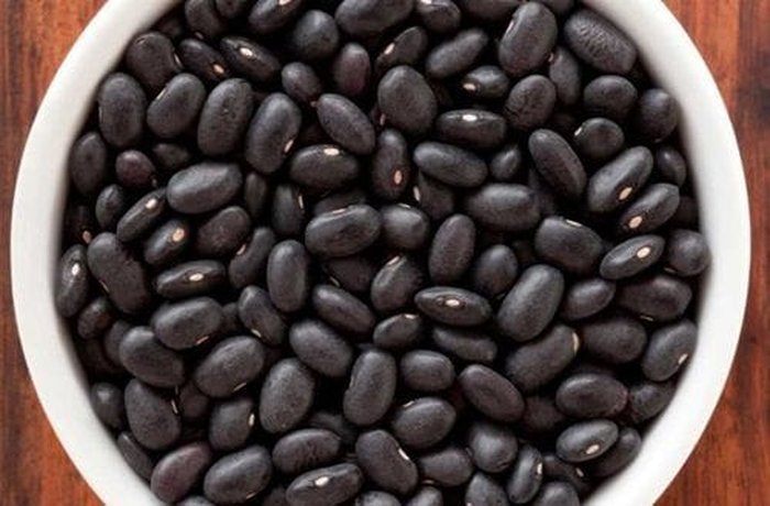 Dried black beans ready to soak overnight
