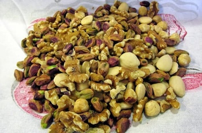 Ground nuts mixed with sugar and cinnamon for the filling