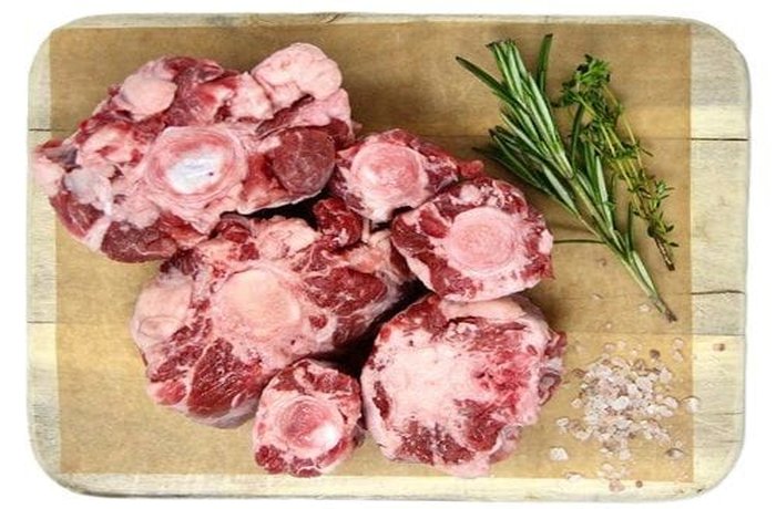 Oxtail cut into pieces for Chilean soup