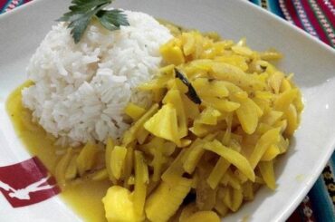 Aymara potje, olluco and potato stew with fresh cheese