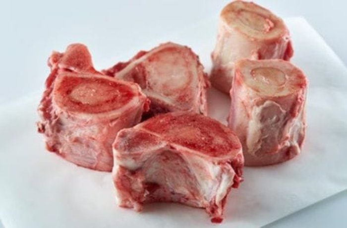 Beef bones roasted for homemade bone broth