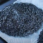 Black olive coral tuile, a lacy crisp garnish for gourmet plating