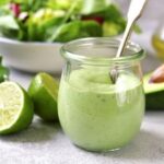 Creamy green Chilean avocado mayonnaise in a bowl