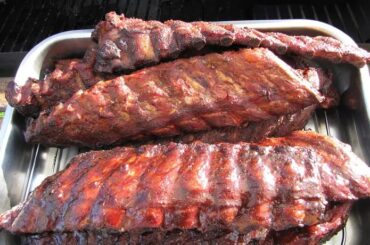 Oven-glazed Chilean Cantonese pork ribs cut between the bones, homemade Chinese-Chilean recipe