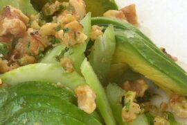 Chilean celery and avocado salad with walnuts