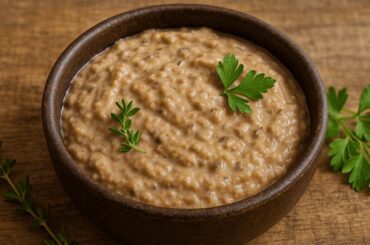 Creamy Chilean changle mushroom dip with chives
