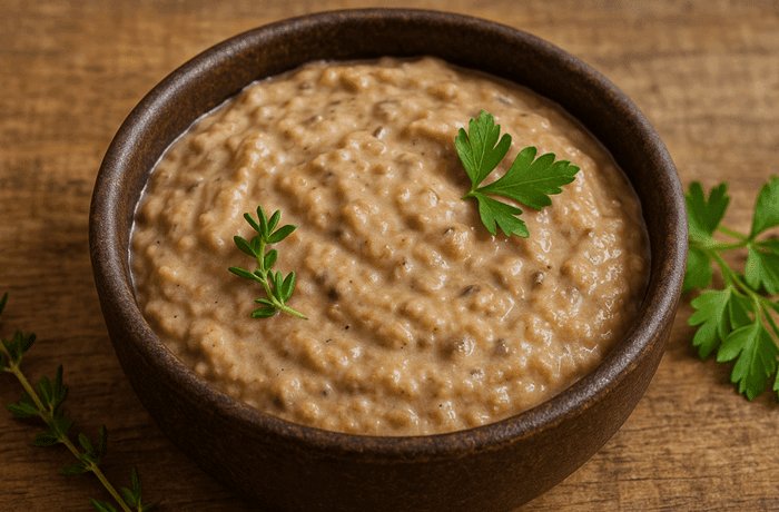 Creamy Chilean changle mushroom dip with chives