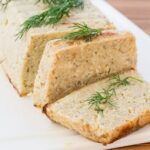 Chilean hake loaf with cherry tomatoes and basil