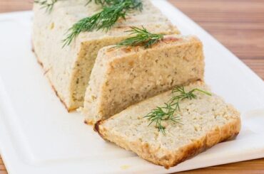 Chilean hake loaf with cherry tomatoes and basil