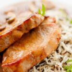 Chilean pork tenderloin braised in pisco with onion and parsley