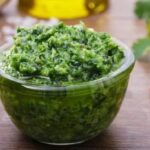 Chilean salsa verde with parsley and onion