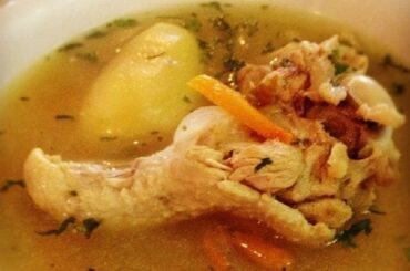 Chilean turkey cazuela with chuchoca, a country stew with potatoes and cornmeal