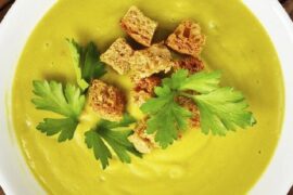 Homemade Chilean vegetable cream soup