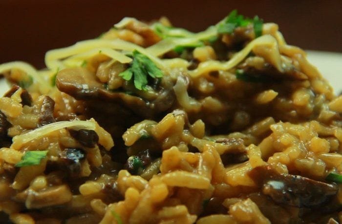 Chilean wild mushroom risotto with morels, digüeñes, and gargales