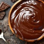 Glossy homemade chocolate ganache
