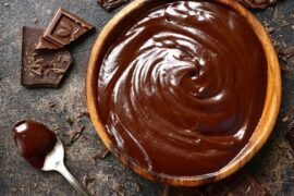 Glossy homemade chocolate ganache