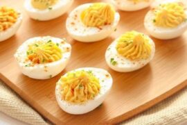 Classic stuffed eggs and tuna stuffed eggs