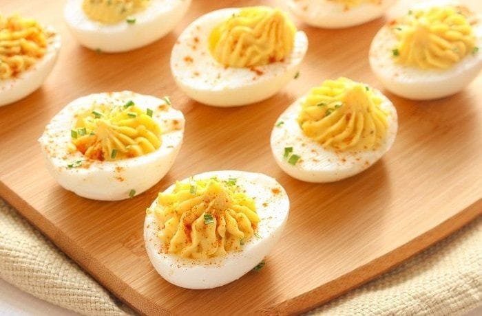 Classic stuffed eggs and tuna stuffed eggs