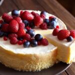 Classic baked cheesecake with a cookie crust