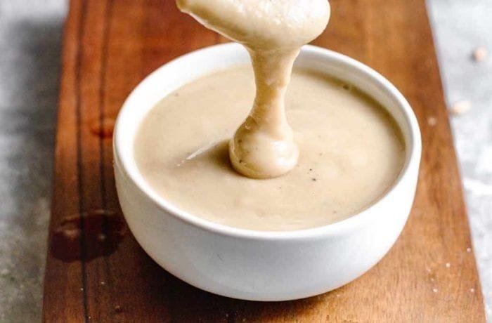 Creamy tahini sesame paste for hummus