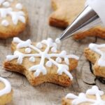 Cookies decorated with colorful homemade icing