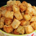 Easy homemade golden croutons