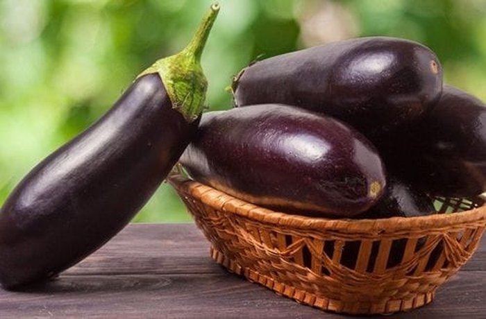 Fresh eggplants for garlic roasted eggplant