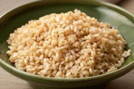 Fluffy cooked brown rice with separate grains, a gluten free side dish
