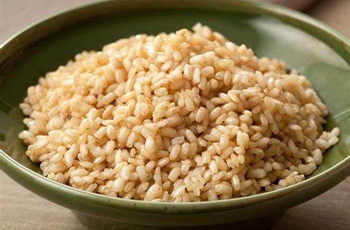 Fluffy cooked brown rice with separate grains, a gluten free side dish