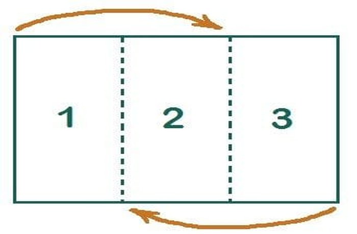 Folding the laminated dough in thirds for medialunas