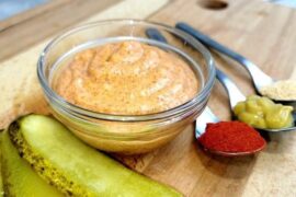 Homemade Big Mac style burger sauce in a small bowl