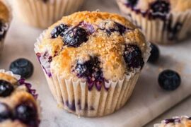Homemade blueberry muffins