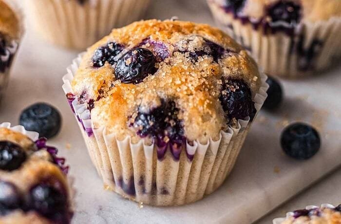 Homemade blueberry muffins