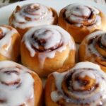 Homemade cinnamon rolls with cream cheese glaze
